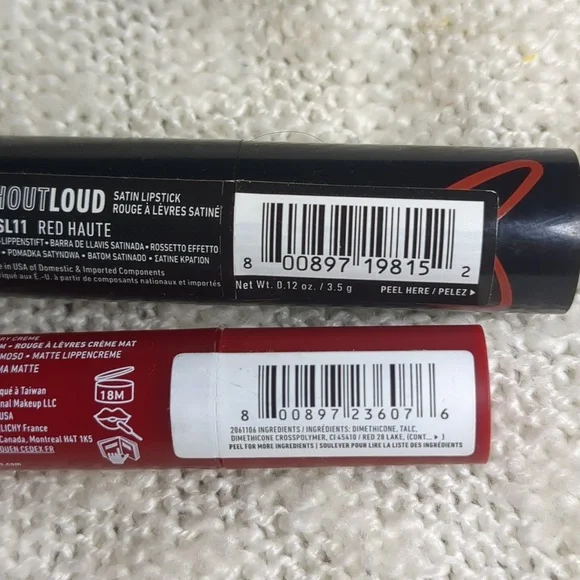 NYX Satin Lipstick in Red Haute and Smooth Whip Lip Balm in Cherry Creme Duo - Picture 7 of 9